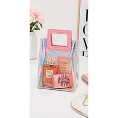 12 SACOLAS  ou 6 Sacolas 17X15 Brilhante Alça Quadrada  PVC TRANSPARENTE RESISTENTE PRESENTE 🎁 DE FESTA Frutacor KIT vc