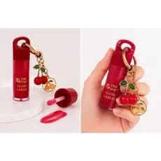GLOSS LABIAL CEREJA Cherry chaveiro- Blogueira Lip Gloss- Brilho labial efeito natural