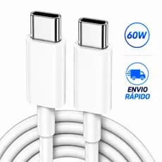 Cabo Carregamento Turbo USB-C para USB-C 1 Metro Compativel com IOS e Android Tipo C PD Cabo USBC