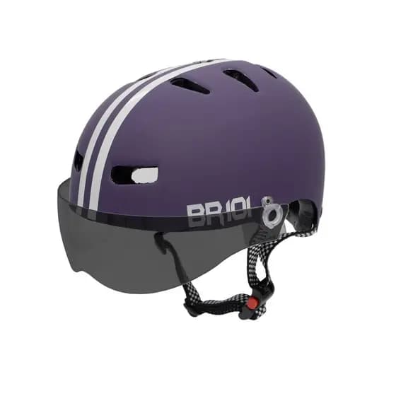 Capacete Bike Ciclismo Skate Patins Patinete Profissional Roxo Fosco Viseira Fume