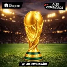 Réplica Taça Copa Do Mundo 2026 23cm | Impressão 3D | Decoração Futebol