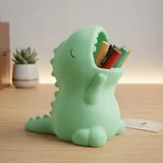 Porta-Lápis e Organizador de Mesa Dinossauro Fofo
