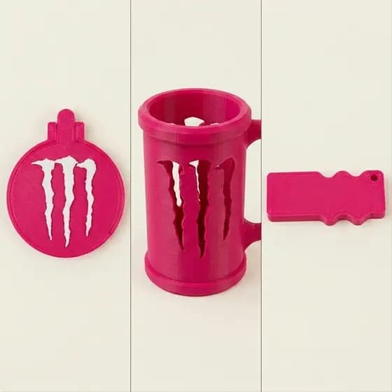 Kit Monster - Porta Copo, Tampa e Abridor