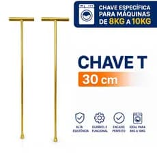 Chave T 10mm Longa 30cm de Máquina de Lavar Roupa 8kg a 10kg Retirar Abrir Agitador Marcas Modelo Universal Original