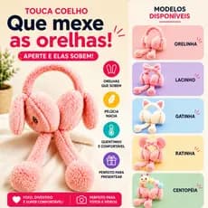 Protetor Aquecedor De Ouvido Orelha Infantis Menino Menina que mexe as orelhas