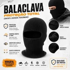 Gorro Touca Ninja Lã Unissex Proteção Térmica Resistente Balaclava Frio Inverno Motoboy