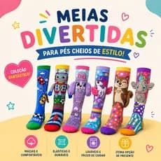 meia 3D De Presente Para Crianças Desenhos Animados Tridimensionais De Alta Qualidade Acima Do Joelho Festa