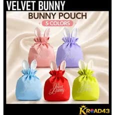 【VELVET BUNNY】VELVETBUNNY Necessaire Bunny(5Cores) Bolsa Maquiagem Portátil / K-Beauty / 100% Autêntico /Envio da Coreia