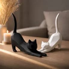 Gatos Decorativos Minimalistas Escultura Decoração Moderna Quarto Sala Presentes Felino Elegante