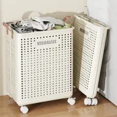Cesto dobrável para roupas sujas, cesta de armazenamento de grande capacidade, varanda, banheiro, armazenamento de lacun
