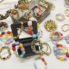 Europeu americano cor luz luxo High-End venda quente frisado pulseira novo estilo nicho pulseira
