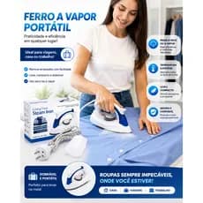 FERRO DE PASSAR MINI EFICIENTE E DOBRÁVEL PERFEITO PARA VIAGENS SEM PASSAR PERRENGUE
