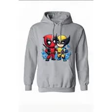 Moletom Heróis Estilo Cartoon Geek Blusa de Frio Capuz Preto Criança Masculino Personagens unissex