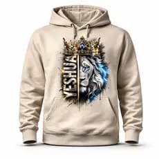 Moletom Masculino Leão Yeshua Estampa Religiosa Premium Blusa de Frio Capuz Streetwear Fé Cristã