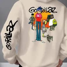 Moletom Masculino Streetwear Estampado Banda Estilo Cartoon Hoodie Canguru Capuz Inverno Premium
