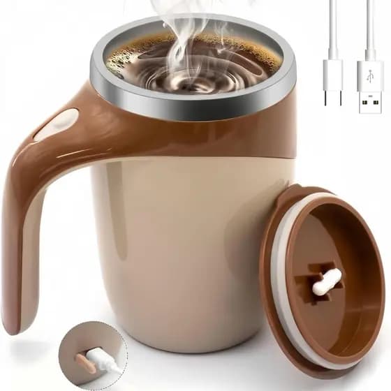 Caneca Mixer Magnética Automática Térmica Recarregável Usb