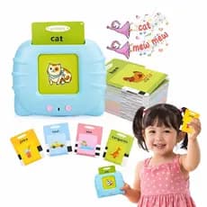 Brinquedo Educativo Infantil Flash Cards Falantes Rosa