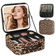 Necessaire Maquiagem Organizadora Profissional Com Led Luz