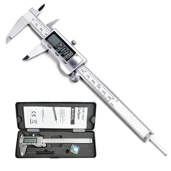 Paquímetro Digital Profissional 150mm - Alta Precisão, Tela LCD e Medidor de Profundidade