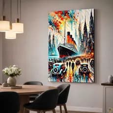 Quadro Decorativo Titanic Navio Quadros decorativos modernos 1 peça mdf 3mm Placas decorativas