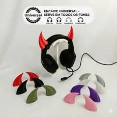Chifres Devil para Headset - acessório - Impressão 3D Premium