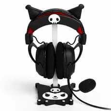 Suporte Headphone Kuromi 3D em PLA | Organizador de Mesa + Suporte Decorativo | Exclusivo