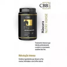 Máscara Nutry Horse 1kg -CBB Cosméticos- Crescimento Acelerado + Força Máxima com Biotina  Jaborandi