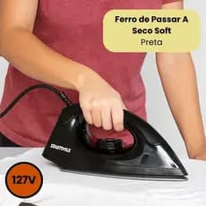 Ferro Passar Roupa A Seco Leve Compacto Potente Design Moderno 127V Preto Ferro Eletrico STARTOOLS