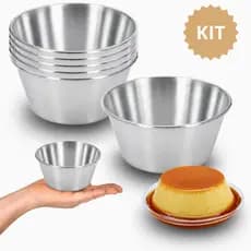 Kit Formas Alumínio Nº12 300ml Bolo Vulcão Pudim Mini Assadeira Festa