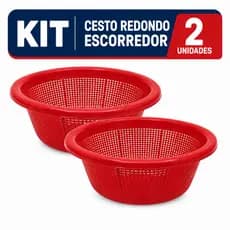 Escorredor Alimentos Multiuso Plástico Macarrão Frutas Salada Cozinha Colorido Resistente Livre Bpa