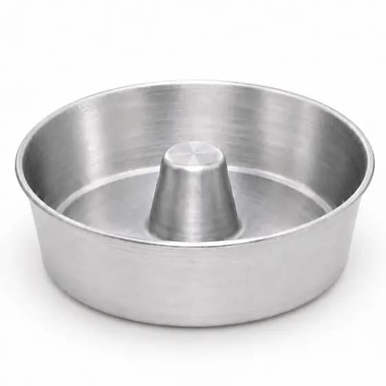Forma Bolo Pudim 28cm Alumínio Antiaderente Assadeira Redonda Grande Alta Forno Torta