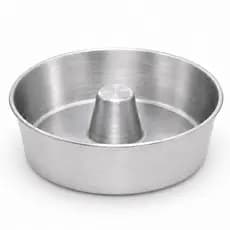 Forma Bolo Pudim 28cm Alumínio Antiaderente Assadeira Redonda Grande Alta Forno Torta