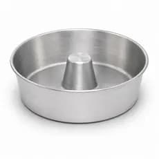 Forma Bolo Pudim 28cm Alumínio Antiaderente Assadeira Redonda Grande Alta Forno Torta