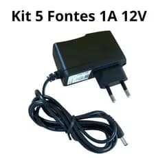 Kit 5 Fontes 1A 12V 100% Real