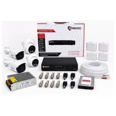 Kit CFTV 4 Câmeras Full HD DVR 4CH Protec HD 500GB