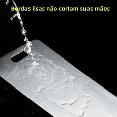 Tábua de Corte Metal Inox 34x23cm Ultra Higiênica Cozinha Top