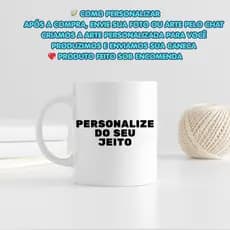 Caneca Personalizada com Sua Arte | Foto, Nome ou Desenho | Presente Criativo 325ml