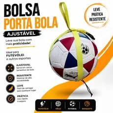 Bolsa Porta Bola Futevôlei Ajustável | Suporte para Bola Vôlei Futebol Basquete | Regulável Resistente