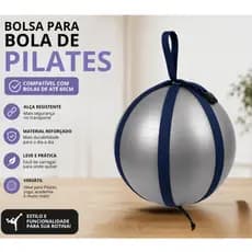 Bolsa Para Bola De Pilates 65cm Alça Transporte Reforçada Academia Yoga