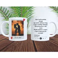 Caneca Casal Com Foto E Música Personalizada | Presente Dia Dos Namorados