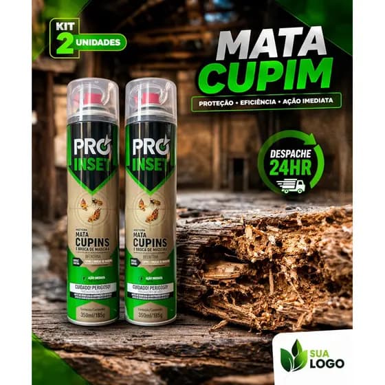 2x Inseticida Spray Mata Cupim Domline Pró Inset Rápido Mata Tudo Sem Cheiro Forte 400ml Ação Instantânea