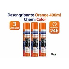 3 2 1 Unidades Óleo Desengripante Lubrificante Chemi Color Spray Orange 400ml 250g
