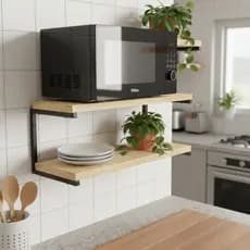 Suporte Microondas Forno Air Frier  impressora Videogame Prateleira Parede Nicho 50cm
