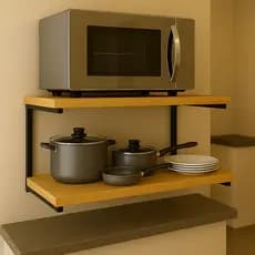 Suporte Microondas Forno Air Frier impressora Videogame Prateleira Parede Nicho 40cm