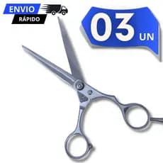 Combo Tesoura de Cabelereiro Profissional 6" Fio Aço Inoxidável Para Cortar Cabelo Utilidades