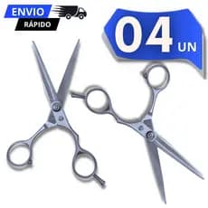 Kit Tesouras de Cabelereiro Profissional 6" Fio Aço Inoxidável Para Cortar Cabelo Utilidades