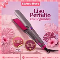 chapinha profissional escova secadora e alisadora Bivolt para Cabelos Lisos e Ondulado
