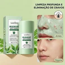 SADOER Artemisia Lama de Argila em Bastão Limpeza Profunda e Suave Reparação de Cravos Máscara Facial 40g medicube