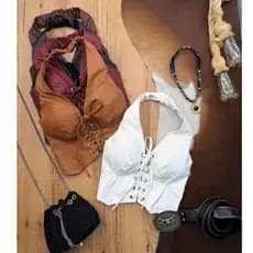 Cropped Feminino Courino Amarração Frontal Com Bojo | Top Halter Neck Couro Fake Ajustável com Ilhós Inverno 2026