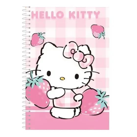 Caderno Universitário Hello Kitty & Amigos 1 ou 10 Matérias Caderno Escolar Capa Dura